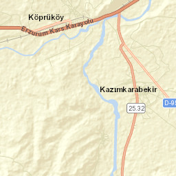 Köprüköy İlçesi Street Map