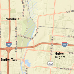 Vandalia Ohio Street Map