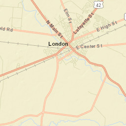 London Ohio Street Map