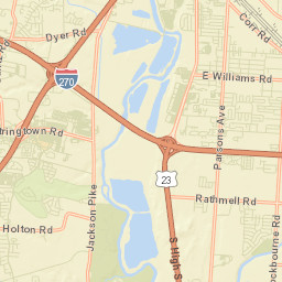 Hamilton Meadows Ohio Street Map