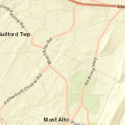 Mont Alto Street Map