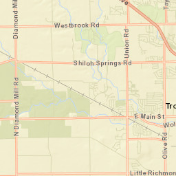 Trotwood Ohio Street Map
