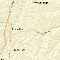Roseville Ohio Street Map