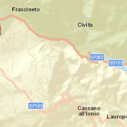 Frascineto Street Map