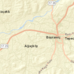 Bayramiç İlçesi Street Map