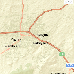 Sorgun Street Map