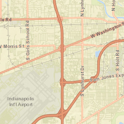 Col. H. Weir Cook Memorial Dr Indianapolis IN Street Map