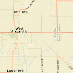 West Alexandria Ohio Street Map