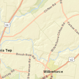 Wilberforce Ohio Street Map