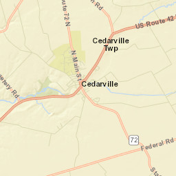 Cedarville Ohio Street Map