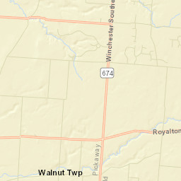Walnut Ohio Street Map