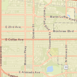 7816 E 22nd Pl Denver CO 80238 Street Map