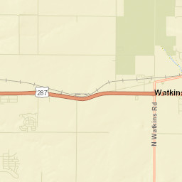 Watkins Colorado Street Map