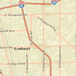 3500 E Thompson Rd, Indianapolis, Indiana Street Map
