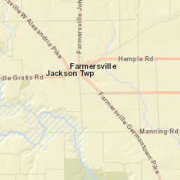Farmersville Ohio Street Map