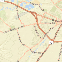 Trebein Ohio Street Map