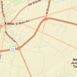 Xenia Ohio Street Map