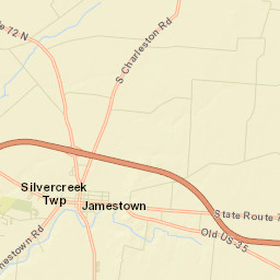 Jamestown Ohio Street Map