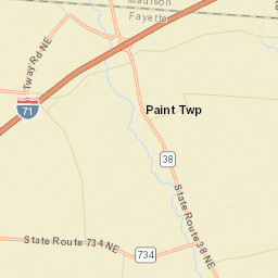 Yatesville Ohio Street Map