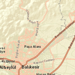 Altıeylül İlçesi Street Map