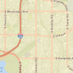 18072-18214 East Mississippi Avenue, Aurora Street Map