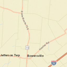 Bowersville Ohio Street Map