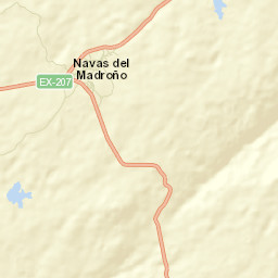 Navas del Madroño Street Map