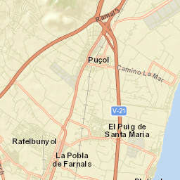 Puçol Street Map