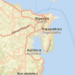 Corfu Street Map