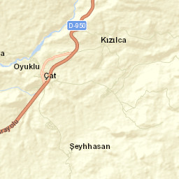 Çat İlçesi Street Map