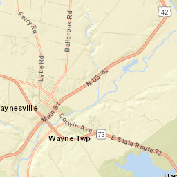 Waynesville Ohio Street Map
