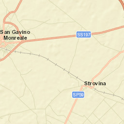 San Gavino Monreale Street Map
