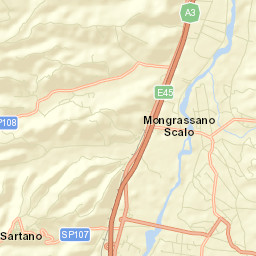 Sartano Street Map