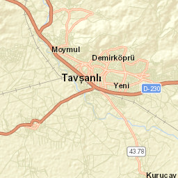 Tavşanlı Street Map