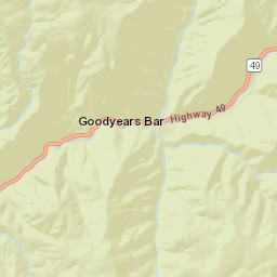 Goodyears Bar California Street Map