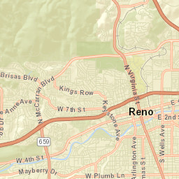 Keystone Canyon Trail, Toiyabe National Forest, Reno, NV Street Map
