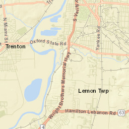 Trenton Ohio Street Map