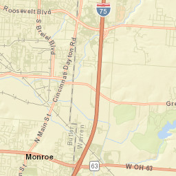 Oakland Ohio Street Map
