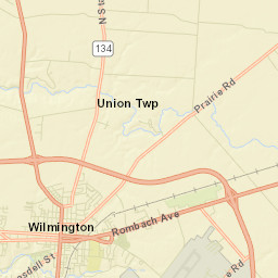 Wilmington Ohio Street Map