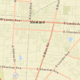 Vineland Street Map