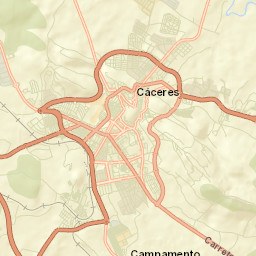 Cáceres Street Map