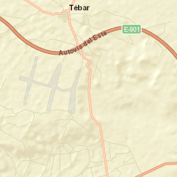 Tébar Street Map