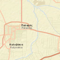 Palamás Street Map