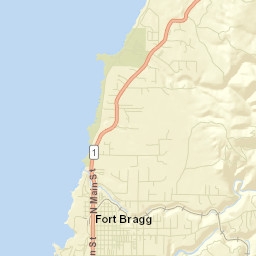 Fort Bragg California Street Map