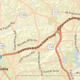 Pikesville Street Map