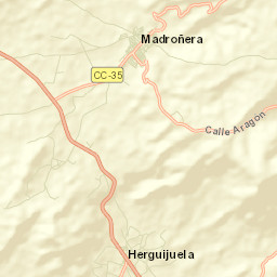 Madroñera Street Map