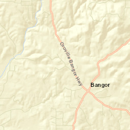 Bangor California Street Map