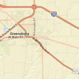 Greensburg Street Map
