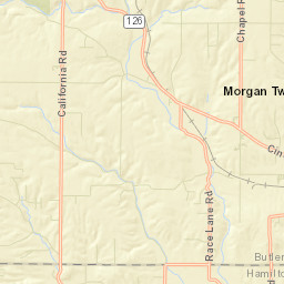 Okeana Ohio Street Map