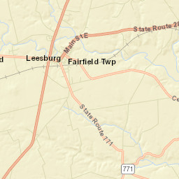 Leesburg Ohio Street Map